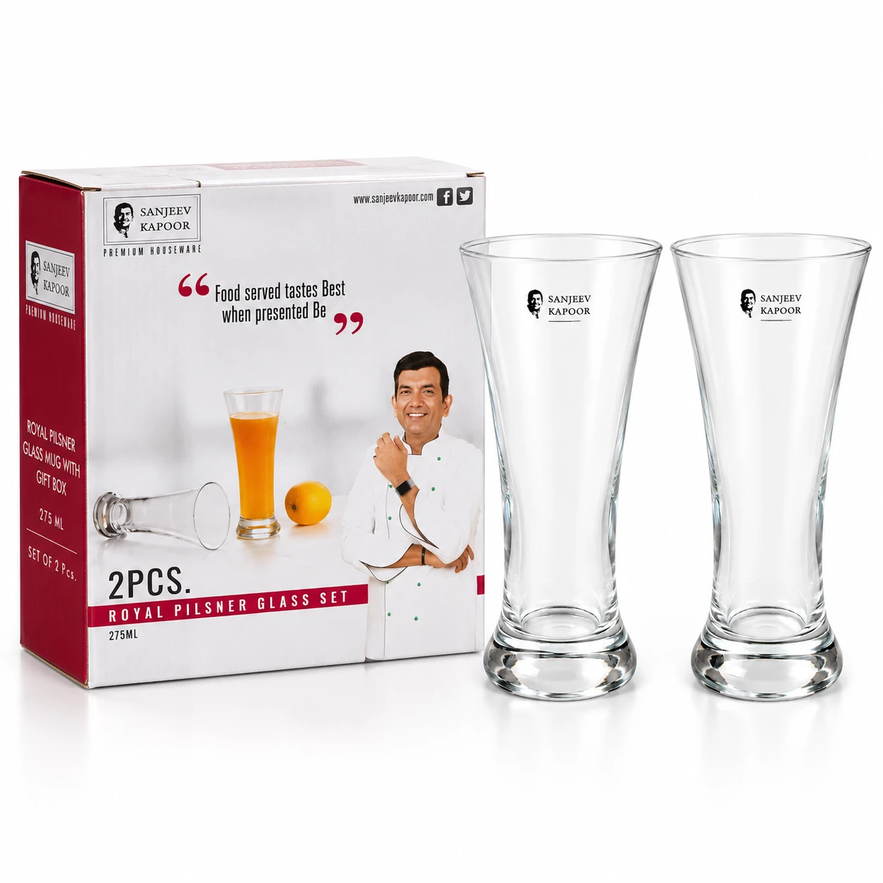Sanjeev Kapoor Royal Pilsner Glass Set - view 2
